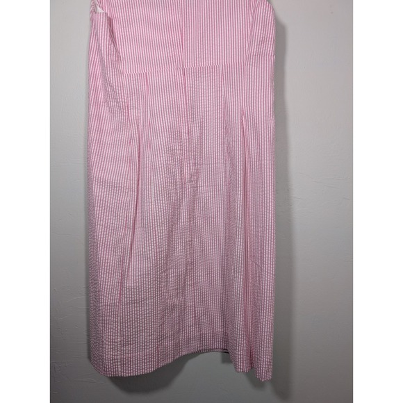 LILLY PULITZER Pink White Striped Sleeveless V-Neck Dress Size 6 New - Picture 9 of 10